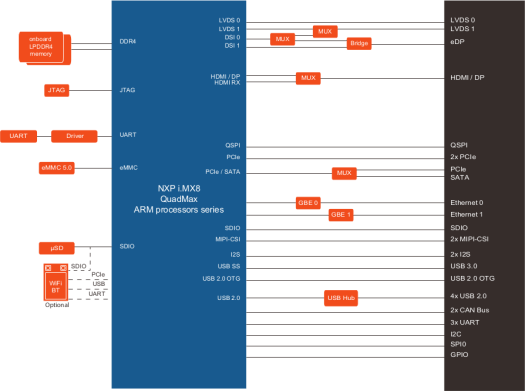 conga-SMX8 block diagram