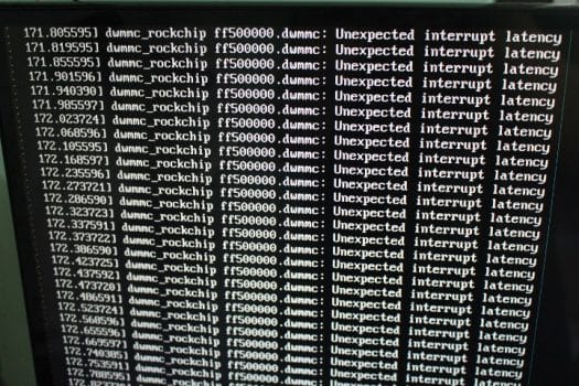 dwmmc_rockchip unexpected interrupt latency