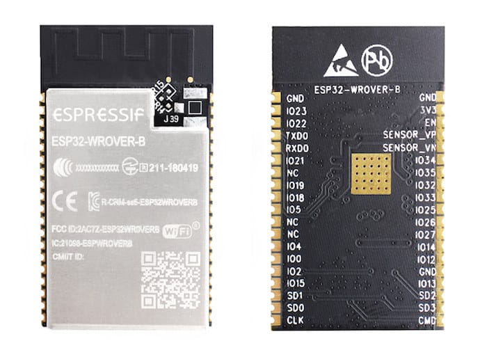 Espressif Introduces ESP32-WROVER-B Module With 8MB RAM - CNX Software