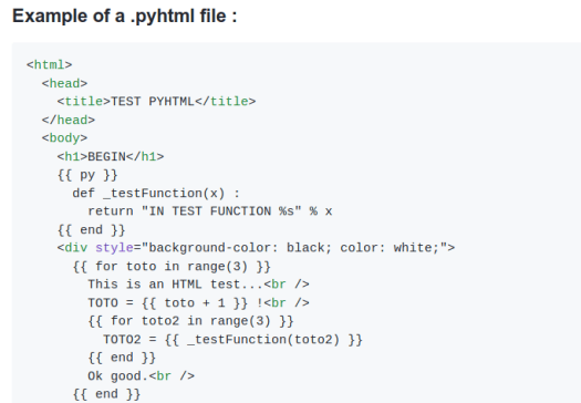 HTML/Python pyhtml file