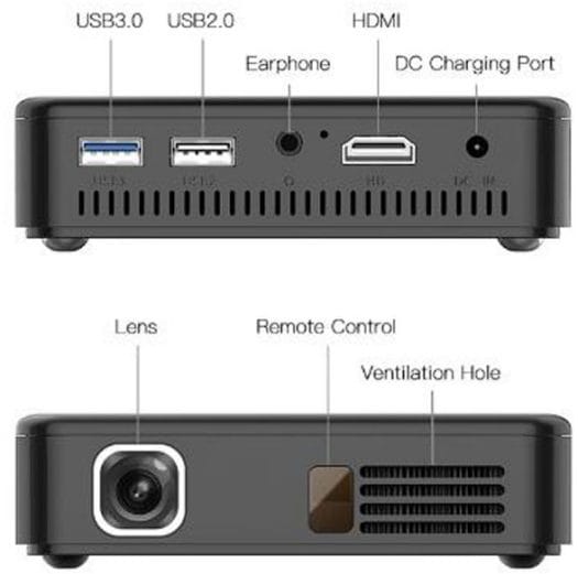 RK3328 Android Mini Projector