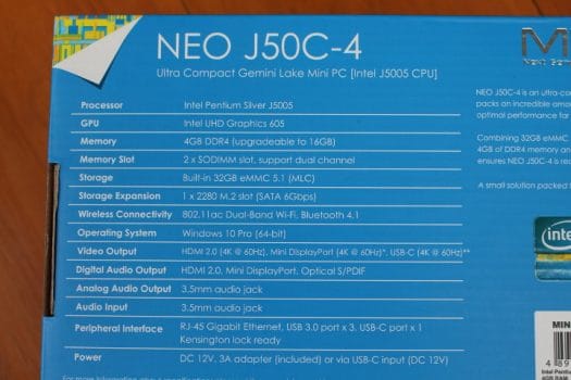 NEO J50C-4 Specifications
