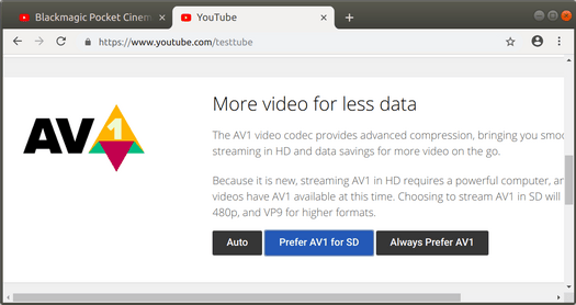 YouTube AV1