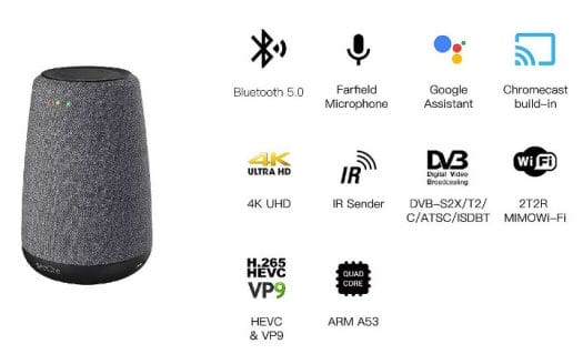 Android TV Smart Speaker Hybrid Set-Top-Box