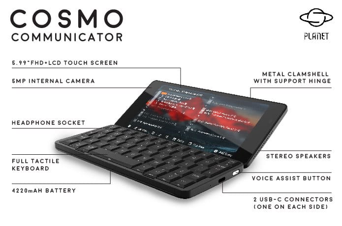 Cosmo Communicator 2-in-1 Smartphone & Pocket Computer Runs 