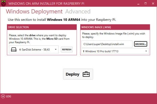 Windows on Arm Raspberry Pi 3