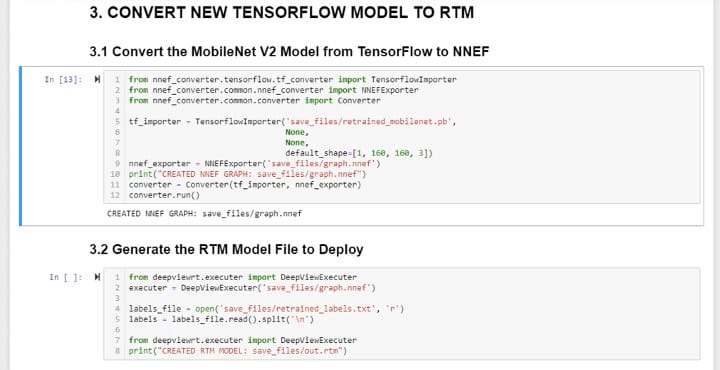 Convert model tensorflow runtime to NNEF