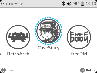 gameshell-home-retroarch-cavestory-freedm