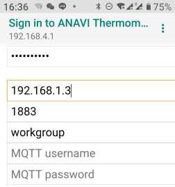 ANAVI Thermometer MQTT Server