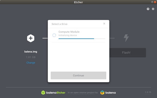 balena etcher raspberry Pi compute module