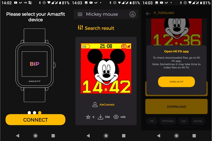 Customize Amazfit Bip Smartwatch Thai Language and Mickey Mouse