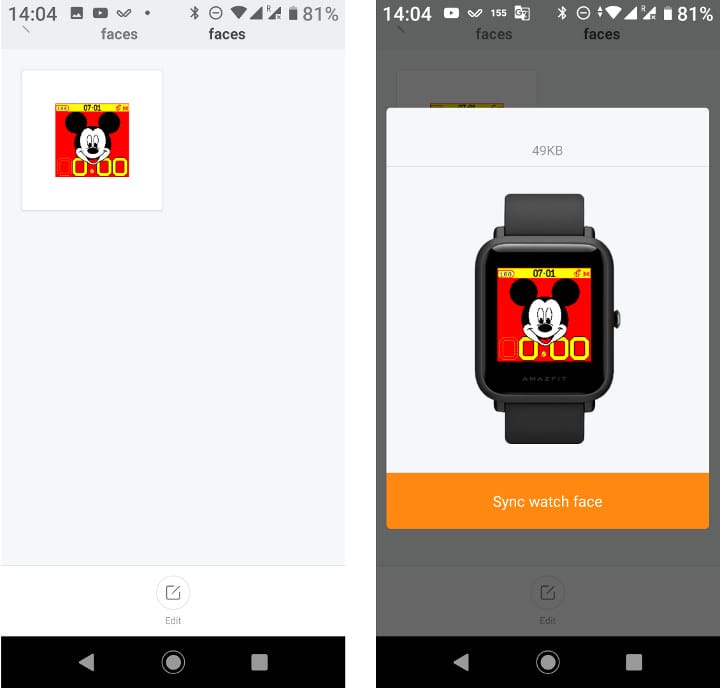 Customize Amazfit Bip Smartwatch Thai Language and Mickey Mouse