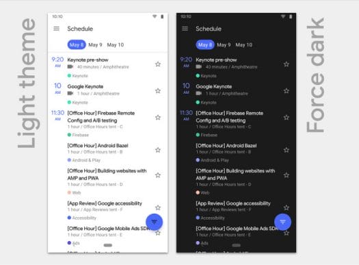 Android 10 Dark Theme