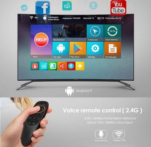 Android 9 TV Box Voice Remote Control