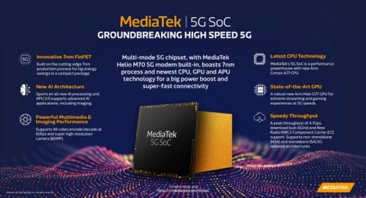 Mediatek 5G SoC Arm Cortex-A77 SoC