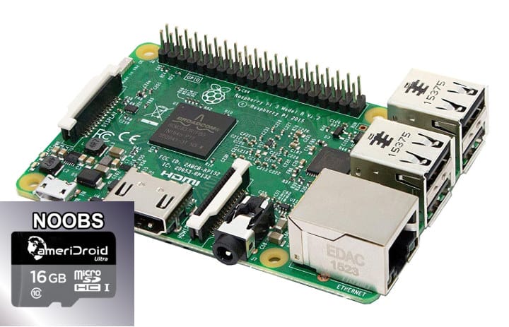 Raspberry Pi 3 Model B Free microSD Card