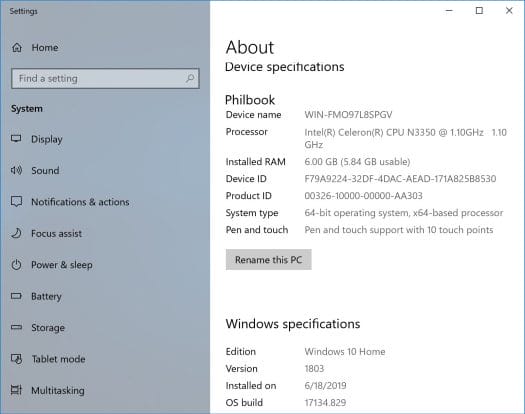 About XIDU PhilPad Windows 10