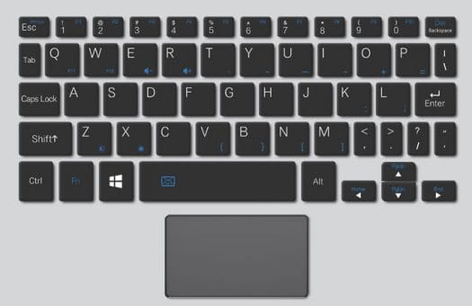 GPD-P2 Max Keyboard Layout