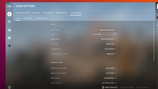 CSGO ubuntu default-video-settings