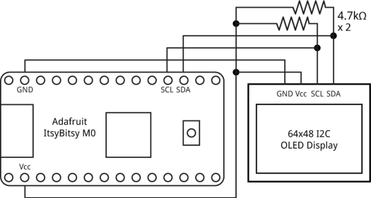 Adafruit ItsyBitsy M0 + OLED Display