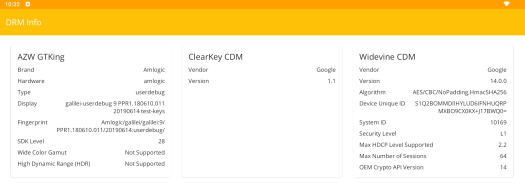 Beelink GT-King DRM info
