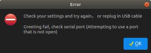 greeting fail check serial port maixduino