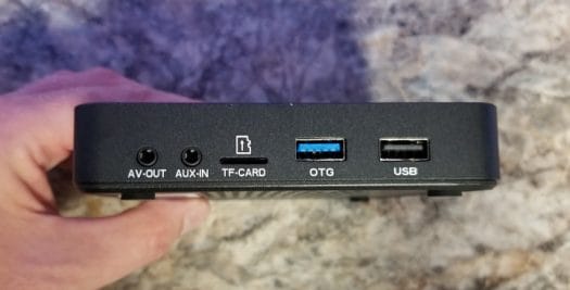 AV Out, AV In, TF Card, USB