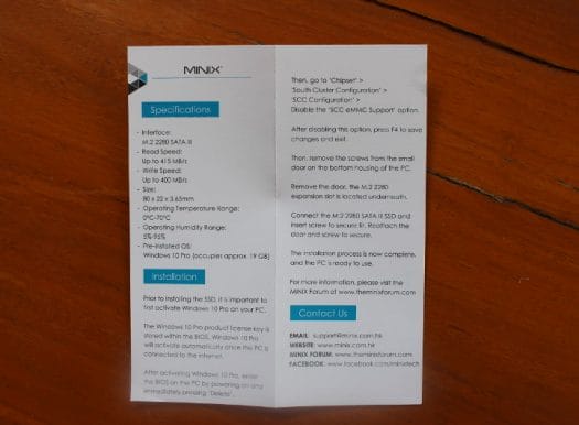 MINIX SSD User Manual