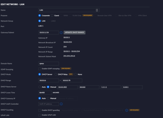 Ubiquity Unifi Controller Settings 2