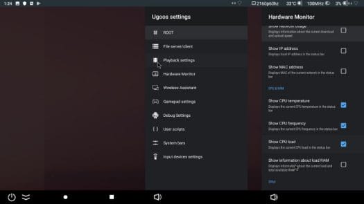 ugoos custom settings hardware monitor