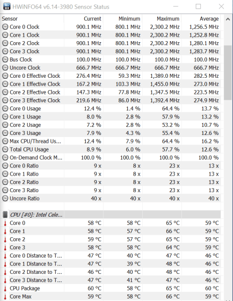 MINIX NEO G41V-4 Idle Temperature