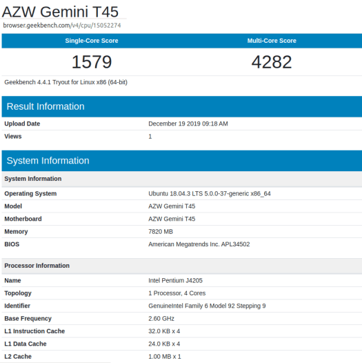 ubuntu geekbench4 cpu