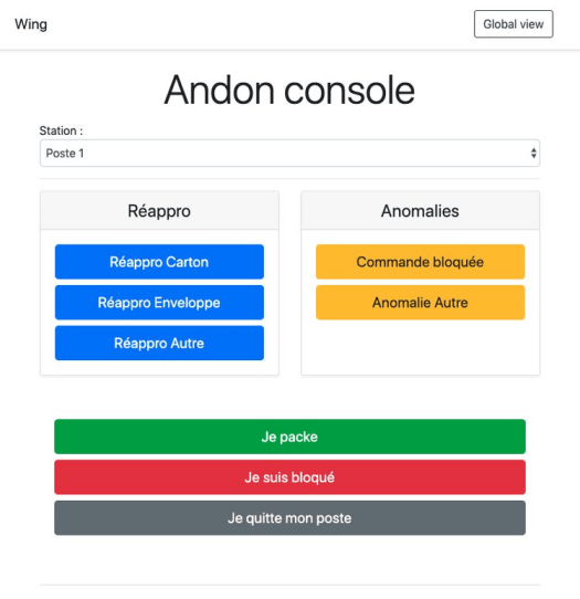 Andon console ESP8266