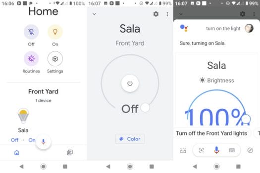 Google Home Control Yeelight WiFi Light