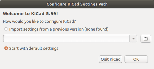 KiCAD 5.99 First Start