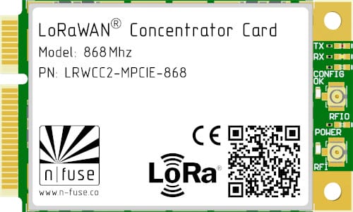 SX1302 Mini PCIe LoRaWAN Concentrator Card