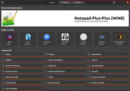 Ubuntu 20.04 Snap Store