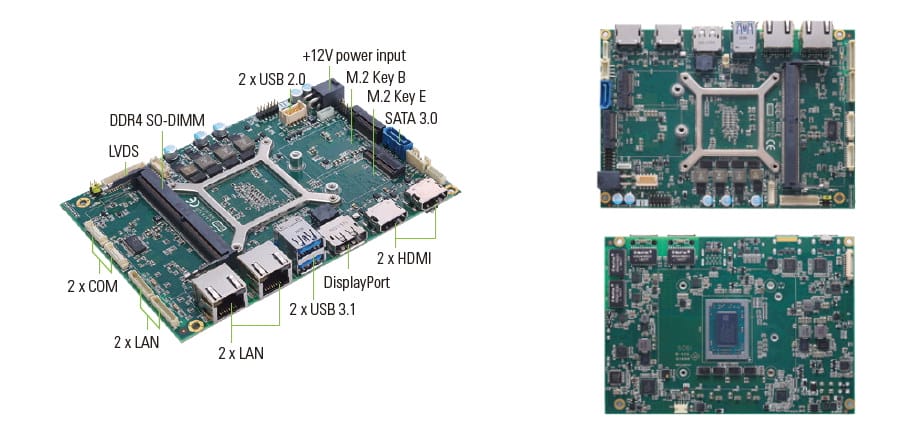 AMD Ryzen Embedded V1605B V1807B SBC Offers Four GbE Interfaces