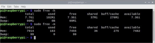Raspberry Pi 4 8GB RAM-in Raspbian