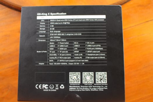Beelink GS-King X specifications