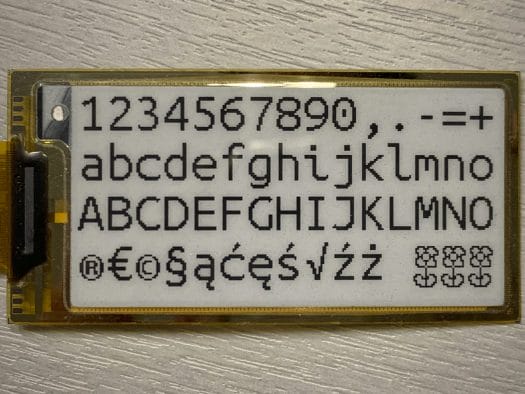 Font E-Paper Display