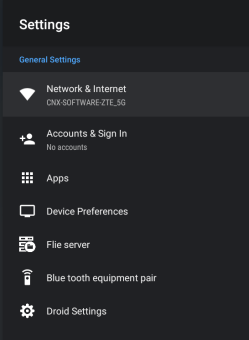 Beelink GS-King X Android Settings