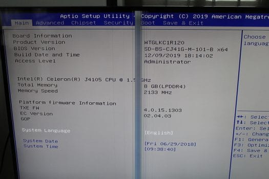 ODYSSEY-X86J4105 BIOS