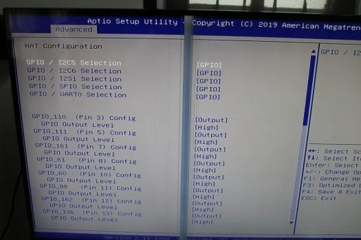 ODYSSEY-X86J4105 GPIO BIOS Options