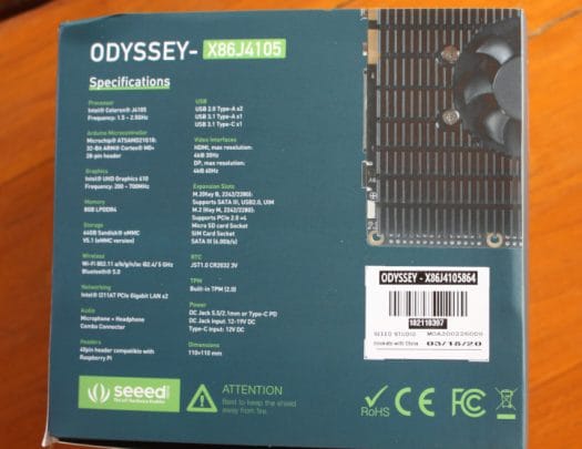 ODYSSEY-X86J4105 Specifications