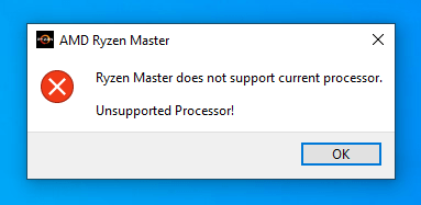 AMD Ryzen Master Fail