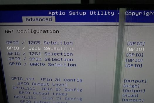 HAT Configuration BIOS GPIO