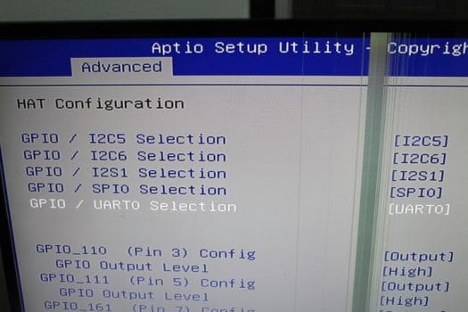 HAT-Configuration-BIOS I2C, I2S, SPI, UART