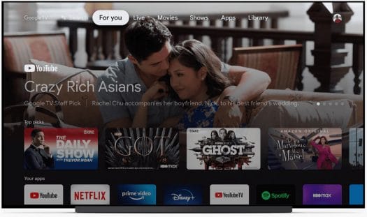 Google TV User Interface