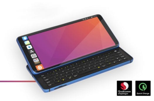 Ubuntu Touch 20.04 OTA-2 Smartphone with a physical keyboard